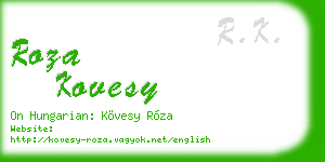 roza kovesy business card